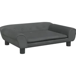 vidaXL Hondenmand 70x48x22 cm fluweel donkergrijs