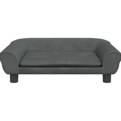 vidaXL Hondenmand 70x48x22 cm fluweel donkergrijs