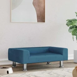 vidaXL Hondenmand 70x45x26,5 cm fluweel blauw