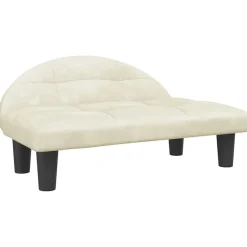 vidaXL Hondenmand 70x52x30 cm fluweel crèmekleurig