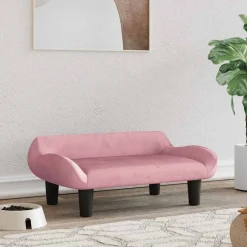 vidaXL Hondenmand 70x40x24 cm fluweel roze