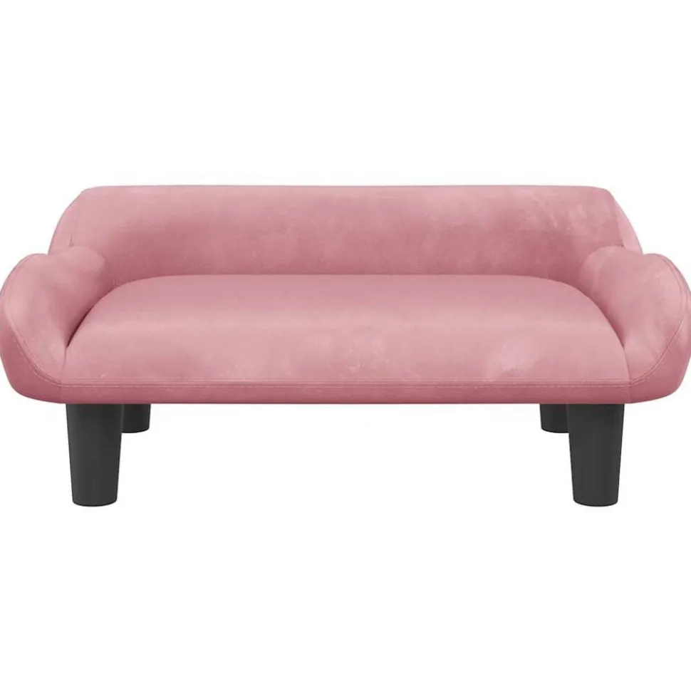 vidaXL Hondenmand 70x40x24 cm fluweel roze
