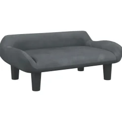 vidaXL Hondenmand 70x40x24 cm fluweel donkergrijs