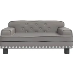 vidaXL Hondenmand 70x45x30 cm kunstleer grijs
