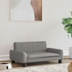vidaXL Hondenmand 70x45x30 cm kunstleer grijs