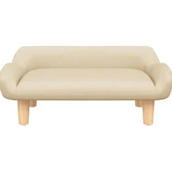 vidaXL Hondenmand 70x40x24 cm stof crèmekleurig