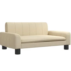 vidaXL Hondenmand 70x45x30 cm stof crèmekleurig
