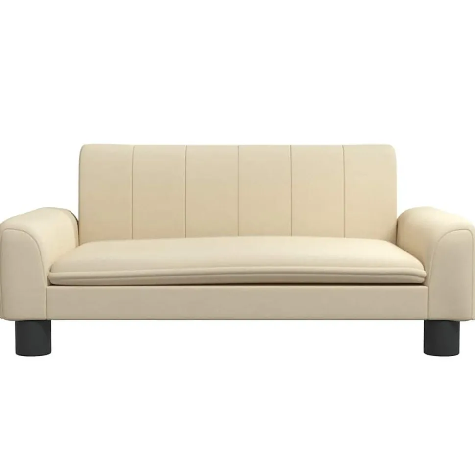 vidaXL Hondenmand 70x45x30 cm stof crèmekleurig