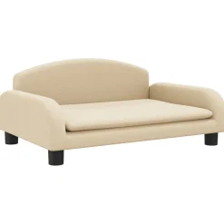 vidaXL Hondenmand 70x45x30 cm stof crèmekleurig