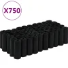 vidaXL Hondenpoepzakjes 750 st 30x20 cm polyetheen zwart