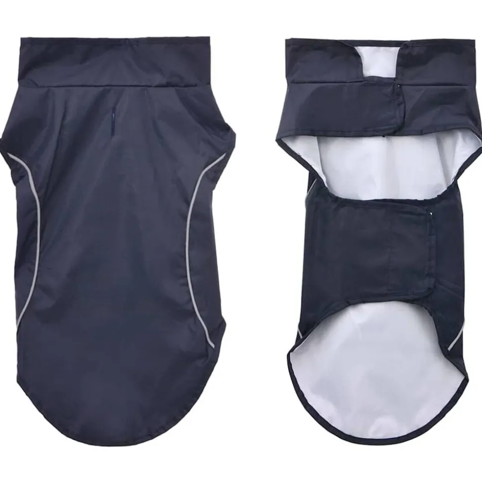 vidaXL Hondenregenjas met reflecterende strips polyester blauw XXS