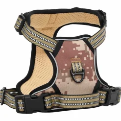 vidaXL Hondentuigje met riem en halsband verstelbaar S camouflagebruin