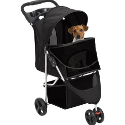vidaXL Hondenwagen inklapbaar 80x46x98 cm oxford stof zwart