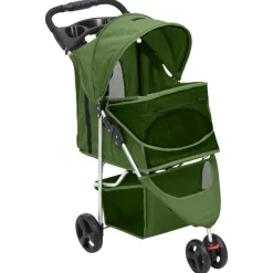 vidaXL Hondenwagen inklapbaar 80x46x98 cm oxford stof groen