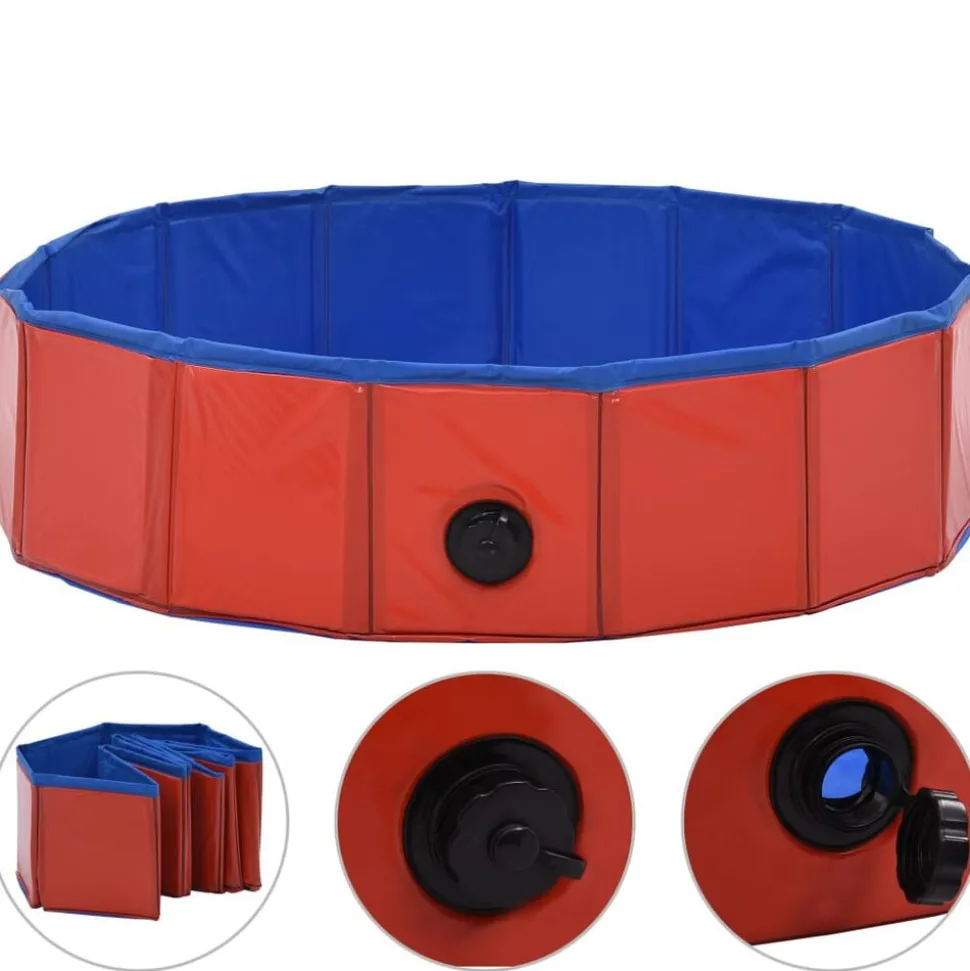 vidaXL Hondenzwembad inklapbaar 80x20 cm PVC rood