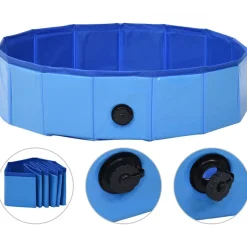 vidaXL Hondenzwembad inklapbaar 80x20 cm PVC blauw