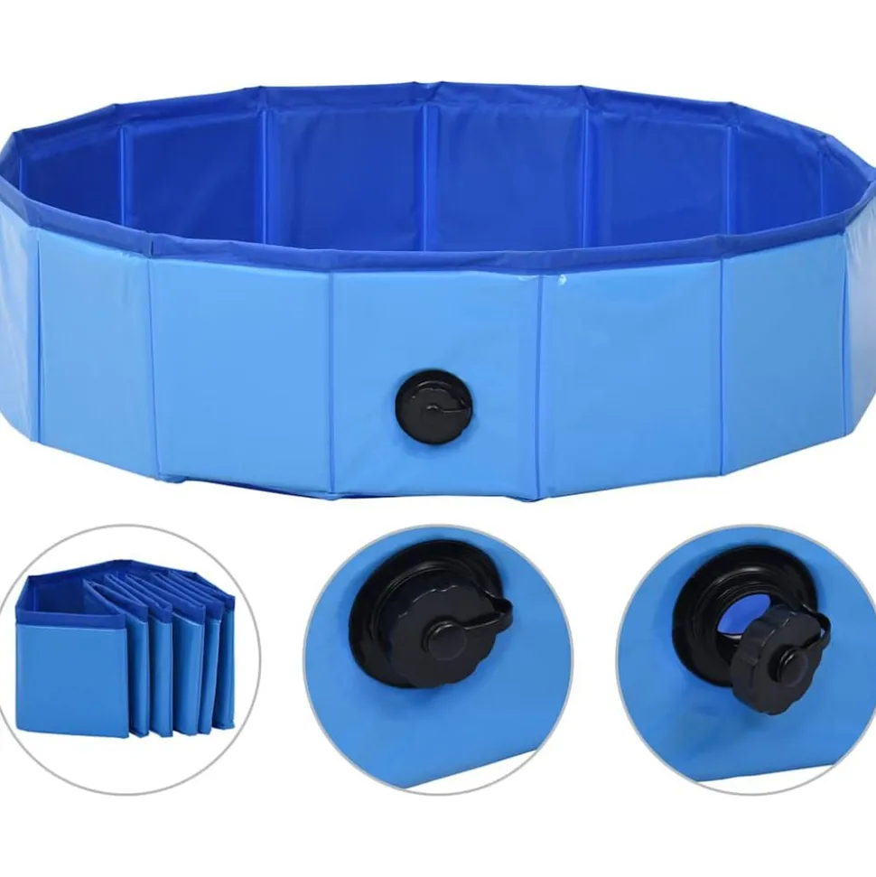 vidaXL Hondenzwembad inklapbaar 80x20 cm PVC blauw