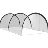 vidaXL Honkbal & Softbal Zwart 702 x 369,5 x 243,5 cm Polyester