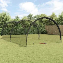vidaXL Honkbal & Softbal Zwart 702 x 369,5 x 243,5 cm Polyester