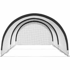 vidaXL Honkbal & Softbal Zwart 702 x 369,5 x 243,5 cm Polyester