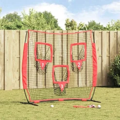 vidaXL Honkbaloefennet Zwart 214,5 x 89,5 x 181 cm Polyester