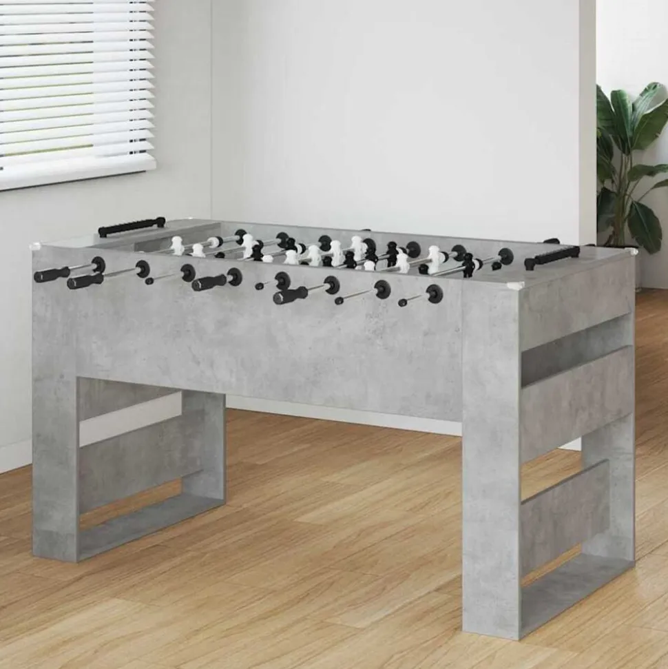 vidaXL Honkbaltafel Beton Grijs 146,5 x 74 x 85 cm Bewerkt hout