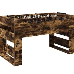 vidaXL Honkbaltafel Gerookte Eik 146,5 x 74 x 85 cm Bewerkt hout