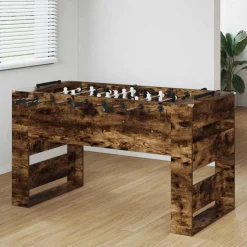 vidaXL Honkbaltafel Gerookte Eik 146,5 x 74 x 85 cm Bewerkt hout