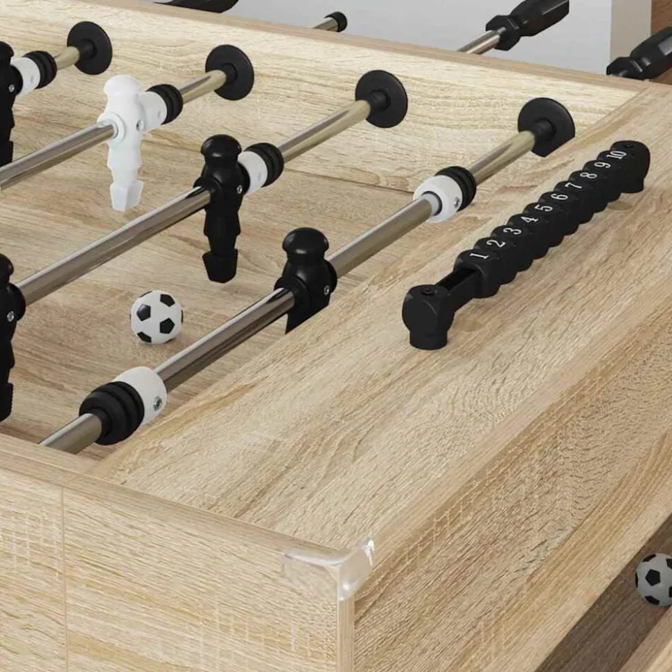 vidaXL Honkbaltafel Sonoma Eiken 146,5 x 74 x 85 cm Bewerkt hout
