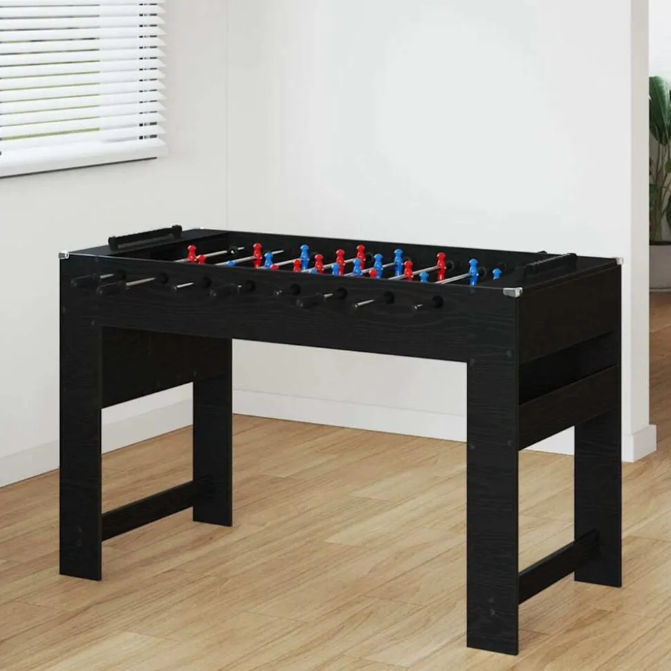 vidaXL Honkbaltafel Zwarte Eik 125 x 60,5 x 80 cm Bewerkt hout