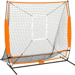 vidaXL Honkbaltrainingsnet 174x76x158,5 cm zwart