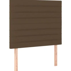 vidaXL Hoofdbord donkerbruin 80x5x118/128 cm stof