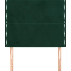 vidaXL Hoofdbord donkergroen 90x5x118/128 cm fluweel