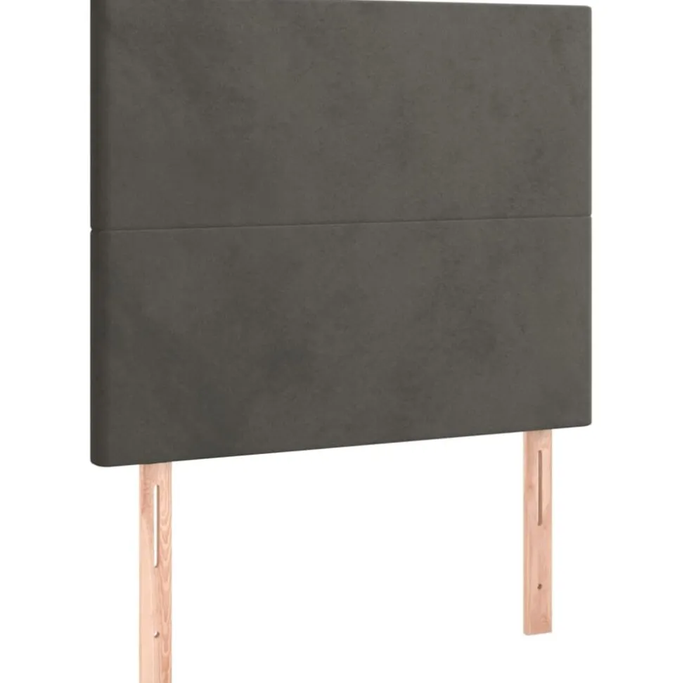 vidaXL Hoofdbord donkergrijs 80x5x118/128 cm Fluweel