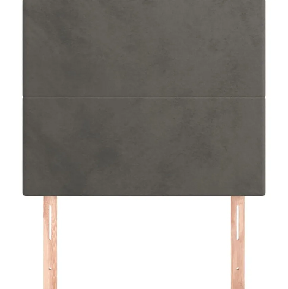 vidaXL Hoofdbord donkergrijs 80x5x118/128 cm Fluweel