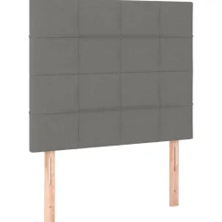 vidaXL Hoofdbord donkergrijs 80x5x118/128 cm Stof