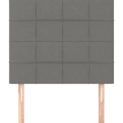vidaXL Hoofdbord donkergrijs 80x5x118/128 cm Stof