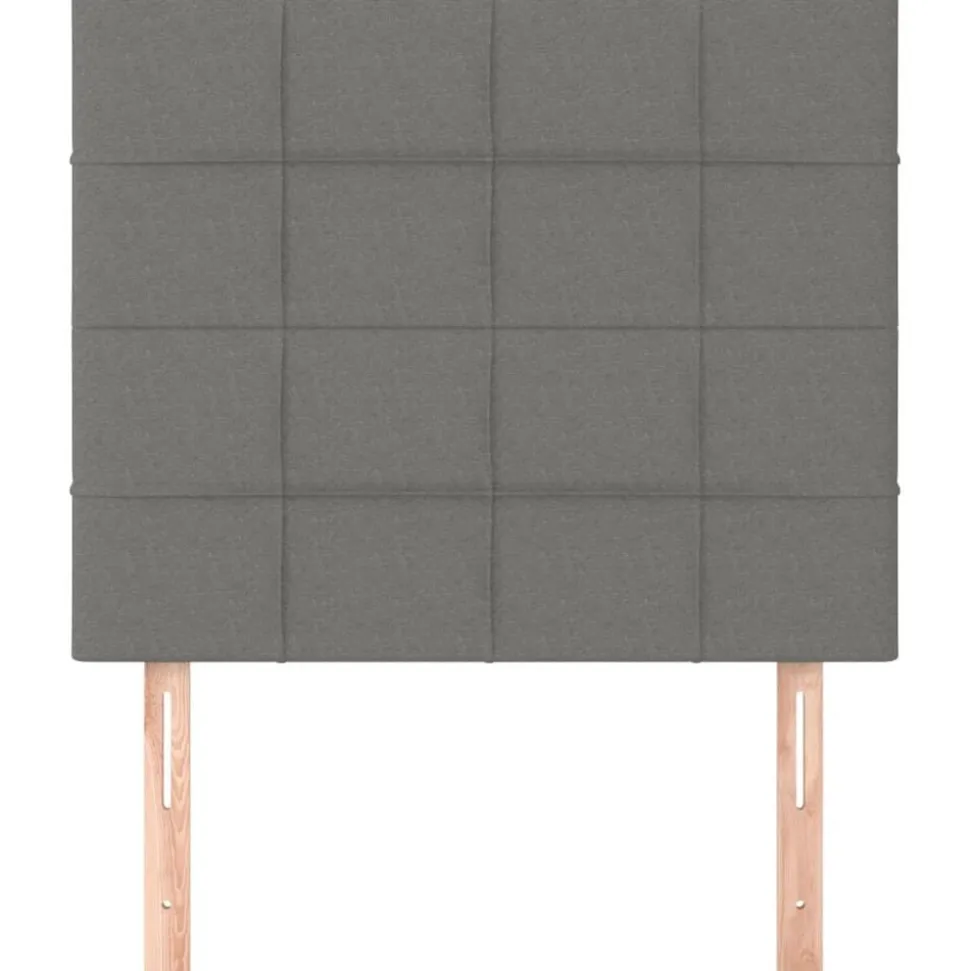 vidaXL Hoofdbord donkergrijs 80x5x118/128 cm Stof