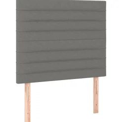 vidaXL Hoofdbord donkergrijs 80x5x118/128 cm Stof