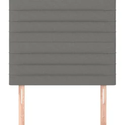 vidaXL Hoofdbord donkergrijs 80x5x118/128 cm Stof