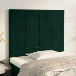 vidaXL Hoofdbord donkergroen 80x5x118/128 cm fluweel