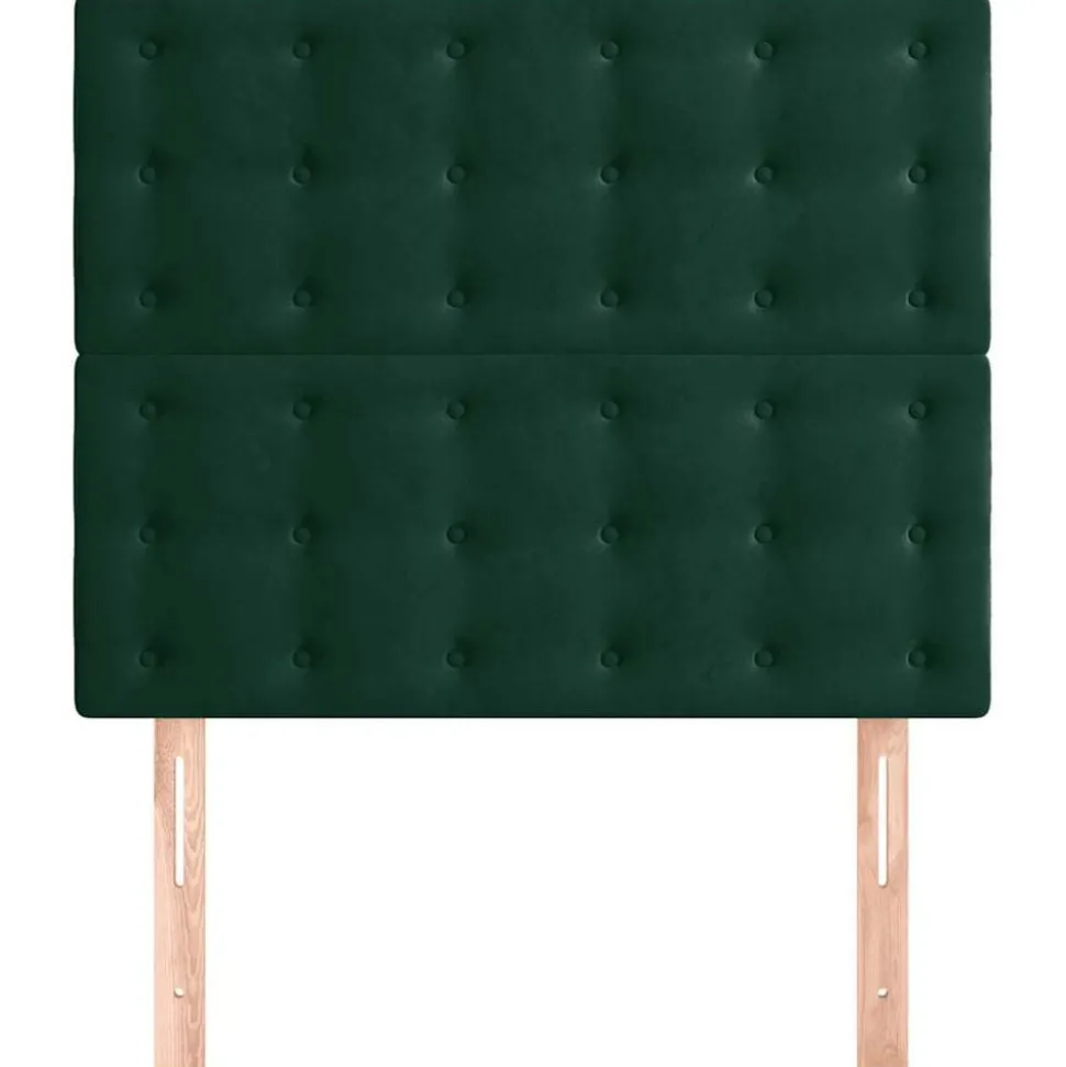 vidaXL Hoofdbord donkergroen 80x5x118/128 cm fluweel