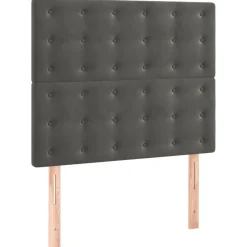 vidaXL Hoofdbord donkergrijs 80x5x118/128 cm Fluweel