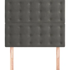 vidaXL Hoofdbord donkergrijs 80x5x118/128 cm Fluweel