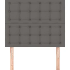 vidaXL Hoofdbord grijs 80x5x118/128 cm kunstleer