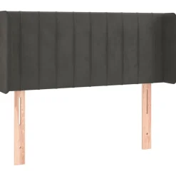 vidaXL Hoofdbord LED 83x16x78/88 cm fluweel donkergrijs