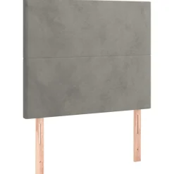 vidaXL Hoofdbord lichtgrijs 80x5x118/128 cm fluweel