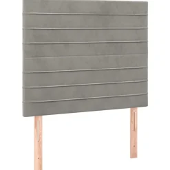 vidaXL Hoofdbord lichtgrijs 80x5x118/128 cm fluweel