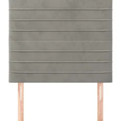 vidaXL Hoofdbord lichtgrijs 80x5x118/128 cm fluweel