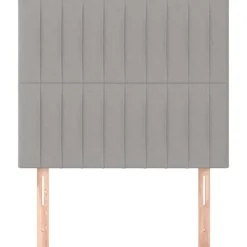 vidaXL Hoofdbord lichtgrijs 80x5x118/128 cm stof
